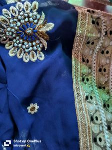 heavy embroidery saree