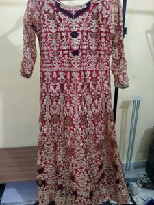 Beautiful Red Gown Full Embroidery