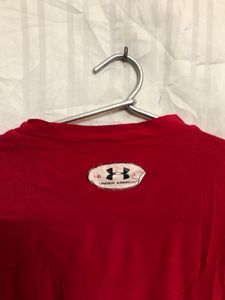 Under Armour Red Long Sleeve T Shirt
