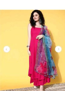 Elegant Pink Kurta with Dupatta Set 💗