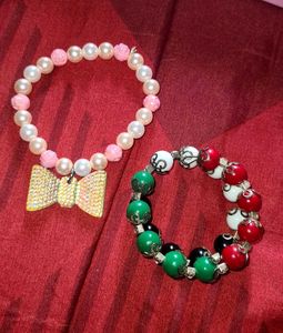 Bow And Spiral Bracelets (Set Of 2)