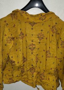 Floral Print Tie-Front Top