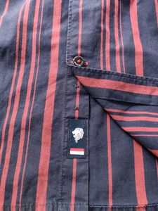 Netplay Mauva Stripes Shirt For Men.
