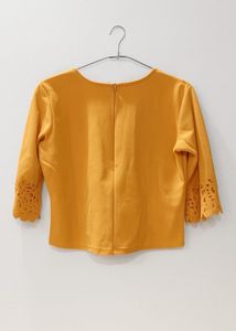 Mustard Top with Cutout Details