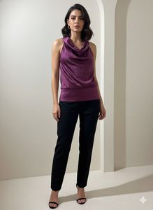 Elegant Purple Halter Top