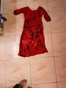Red Embellished Dress