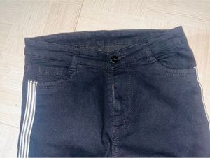 Black Side Stripe Skinny Jeans