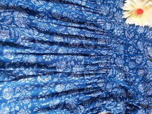 Blue Floral Print Dress