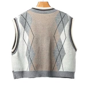 Argyle Knit Vest - Trendy Layer!