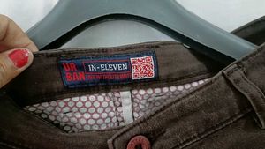 Brown Straight Fit Pants