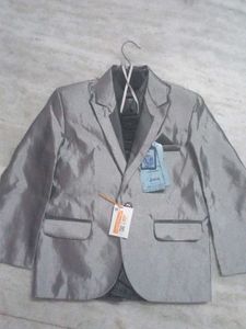 Jeeco Gray Blazer With Shirt And Pant Attached
