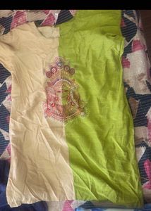 Durga Double Coloured Kurta G/B