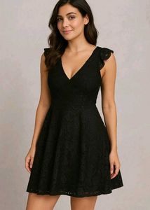 Elegant Black Lace Dress