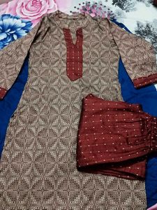 Winter piece kurta Set🧣💞