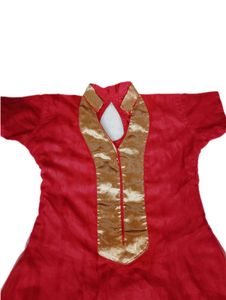 Elegant Red &amp; Golden Anarkali Dress – Like New♥️