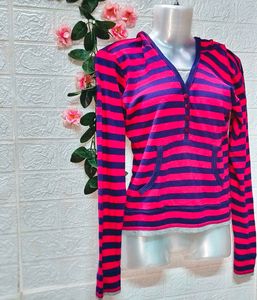 🎁Buy Two Get One Item Free🎁Striped Hoodie Top