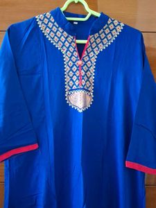 Elegant Blue Embroidered Kurta