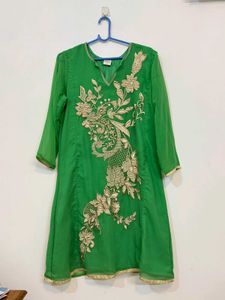 Green Embroidered Tunic