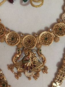 Gold Plated Traditional Indian Jewelry Set