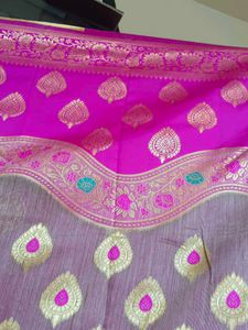 Pink Banarasi Silk Saree