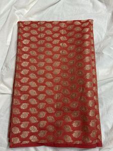 Elegant banarasi orange fabric