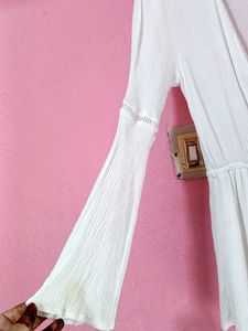 White Romper - Long Sleeve
