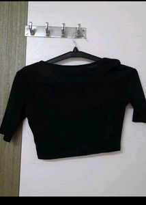 Cute Black Crop Top