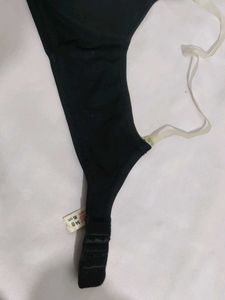 Black Cup Bra With Transparent Strips