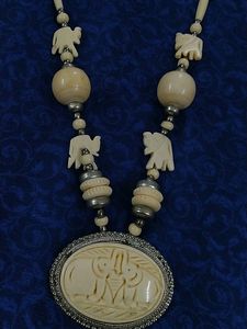 Statement Faux Ivory Necklace
