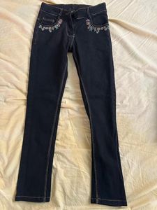 Girl&#39;s Black Denim Jeans