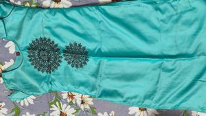 Teal Embroidered Kurta