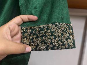 🆕 Bottle Green Ethnic Gown