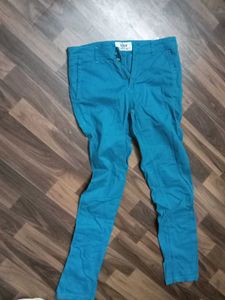 Blue Casual Pants