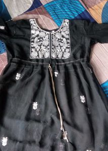 black Georgette top and tunic