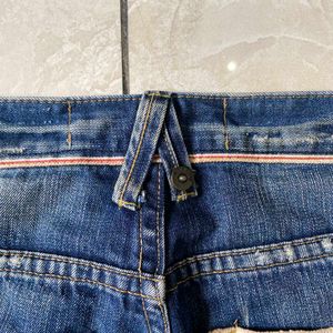 Distressed Wash Jeans