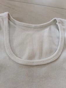 Ribbed White Tank Top