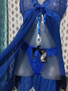 Blue Lace Babydoll Lingerie