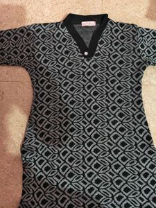 Patterned Knit Tunic Top