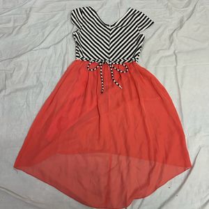 Striped &amp; Coral Dress