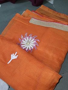 Elegant Orange Saree