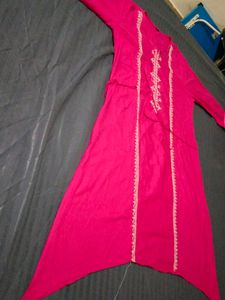 Pink Asymmetric Kurti