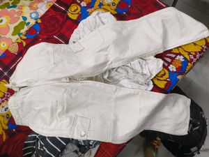 White Cargo Pants