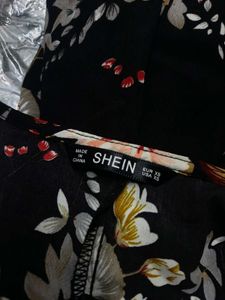 Floral Print Midi Wrap Dress
