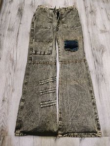 Sc8734 Sabrin Cargo Bootcut Jeans Waist 26