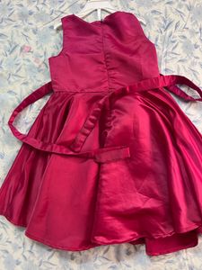 Hopscotch Pink Frock Sleevess For 2-4 Year