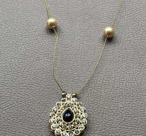 Invisible Necklace Gold &amp; Pearl Pendant