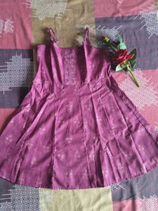 Purple Kurti With Dhoti Salwar And Dupatta