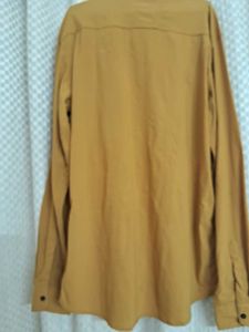 Mustard Button-Down Shirt With Tag