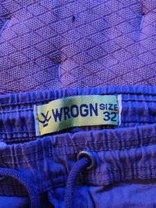 Wrogn Widgeon Blue Striped Joggers