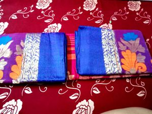 Elegant Pink &amp; Purple Saree